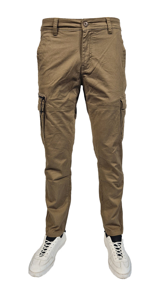 MAYFIELD Cargo pant in premium cotton twill - ARMY GREEN