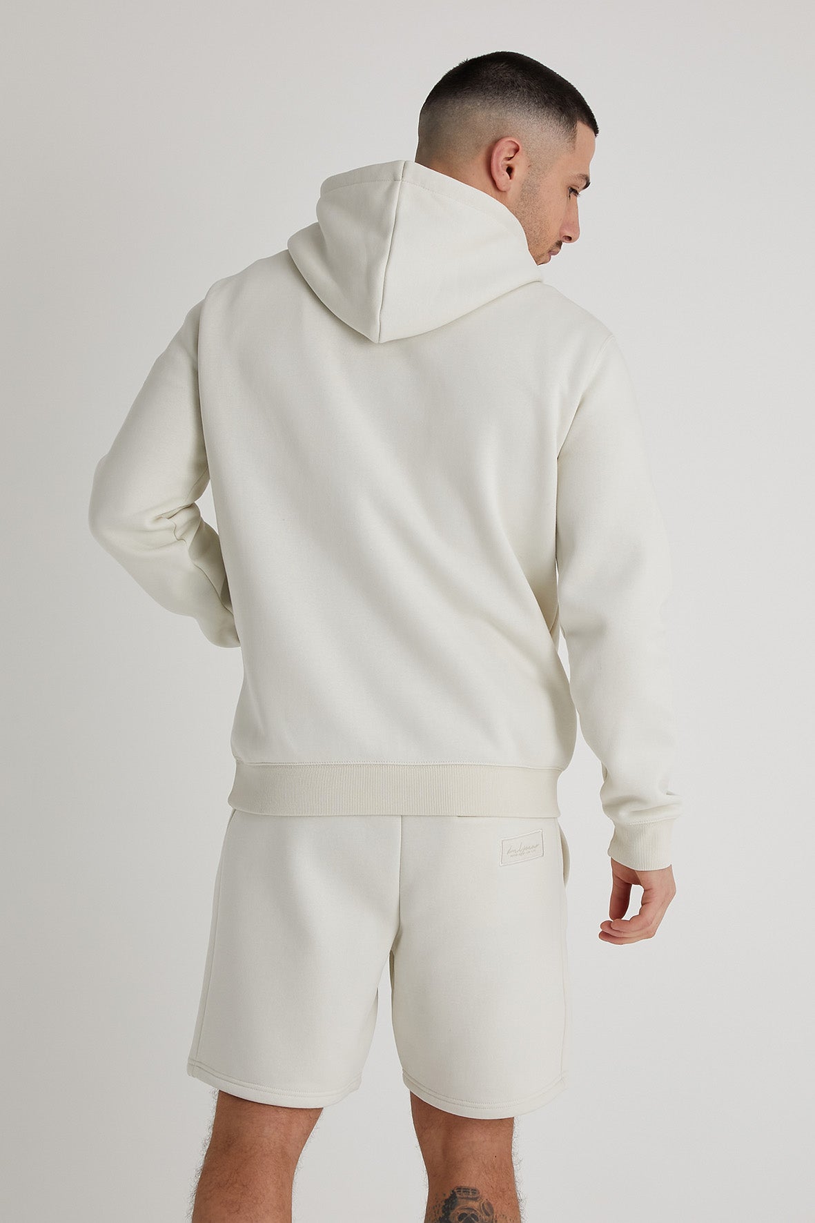 ALDO premium brushback fleece hoodie in DOVE - DML Jeans 