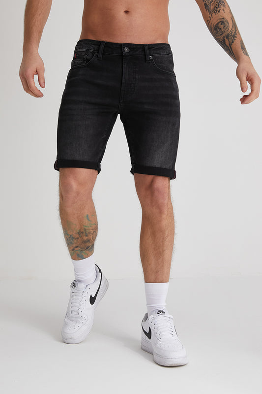TEXAS Denim Short In WASHED BLACK - DML Jeans 