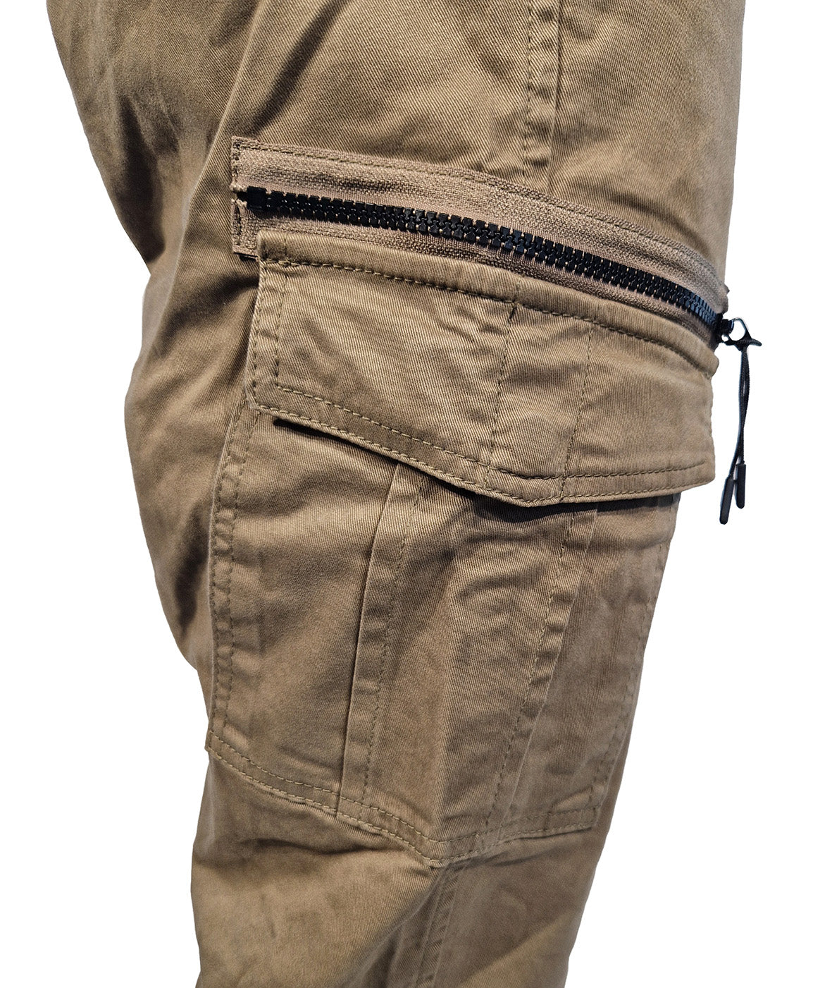 MAYFIELD Cargo pant in premium cotton twill - ARMY GREEN