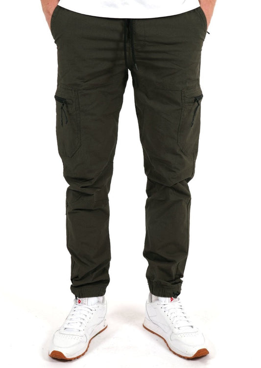 Storm ripstop cuffed tech cargo pant in Olive