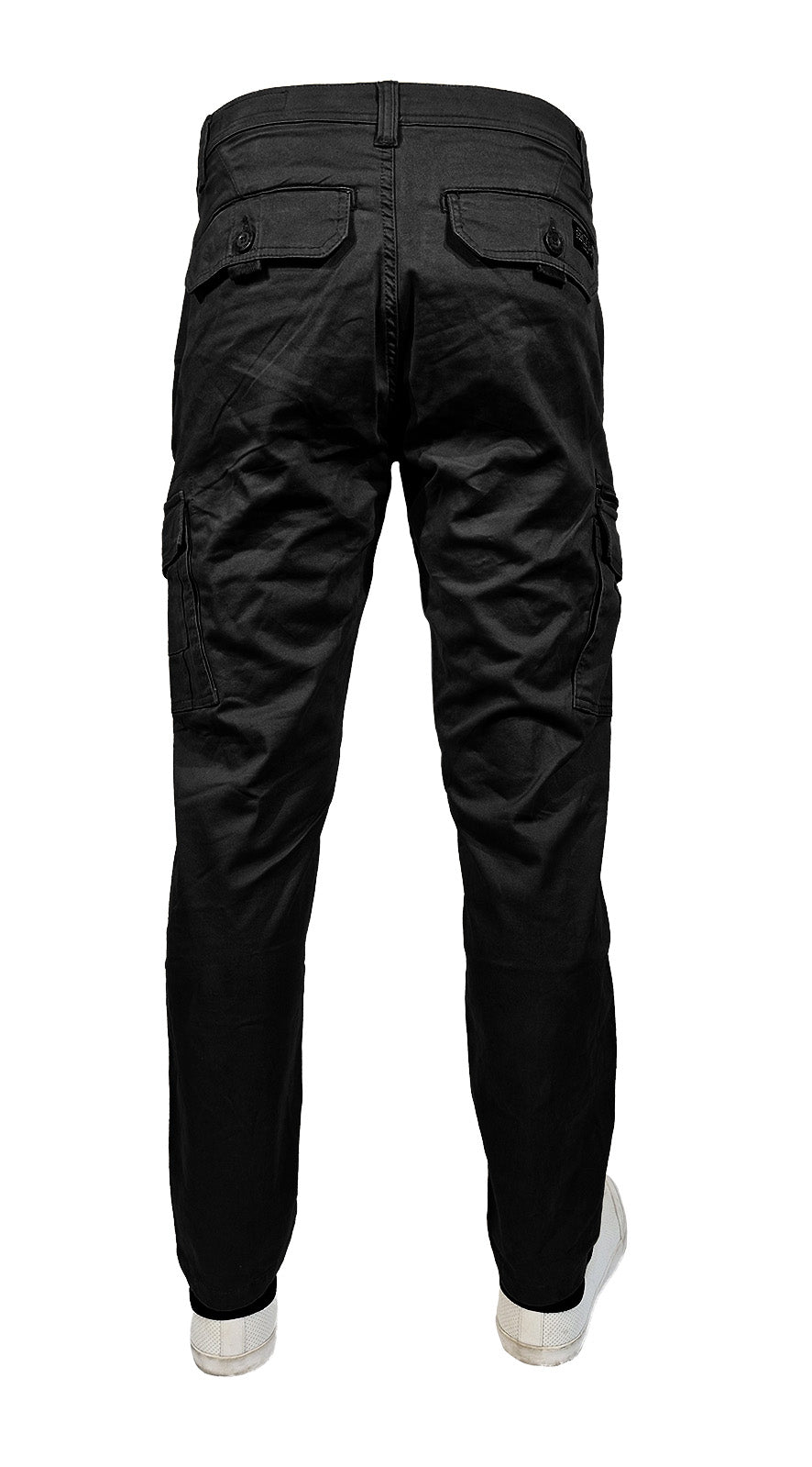 MAYFIELD Cargo pant in premium cotton twill - BLACK