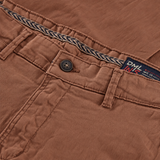 Image of a mens slim fit chino trouser in Fox brown from the DML Jeans brand