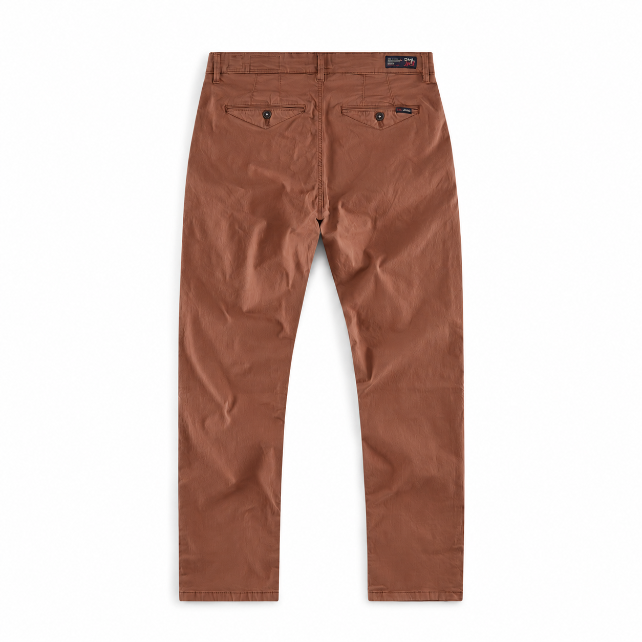 Image of a mens slim fit chino trouser in Fox brown from the DML Jeans brand
