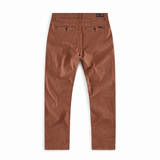 Image of a mens slim fit chino trouser in Fox brown from the DML Jeans brand