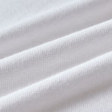 Egan men's shorts sleeve zip neck pique polo - White