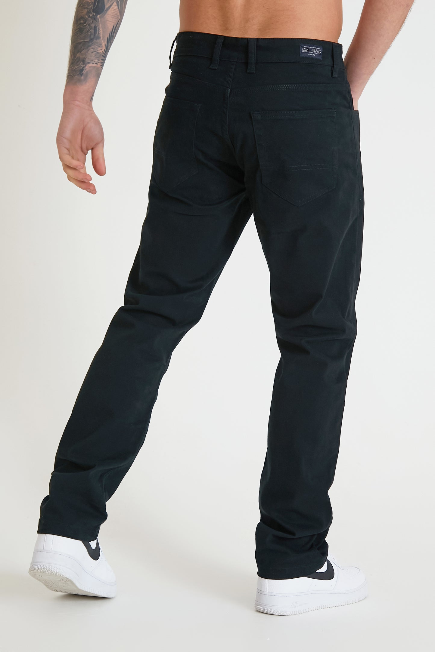 HAWKINS 5 pocket chino pant in premium cotton twill - BLACK