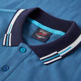 Hexam men's shorts sleeve pique polo - Petrol Blue