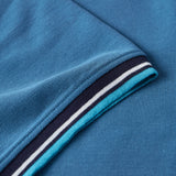Hexam men's shorts sleeve pique polo - Petrol Blue