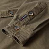 Manilla Canvas casual relaxed shirt Olive