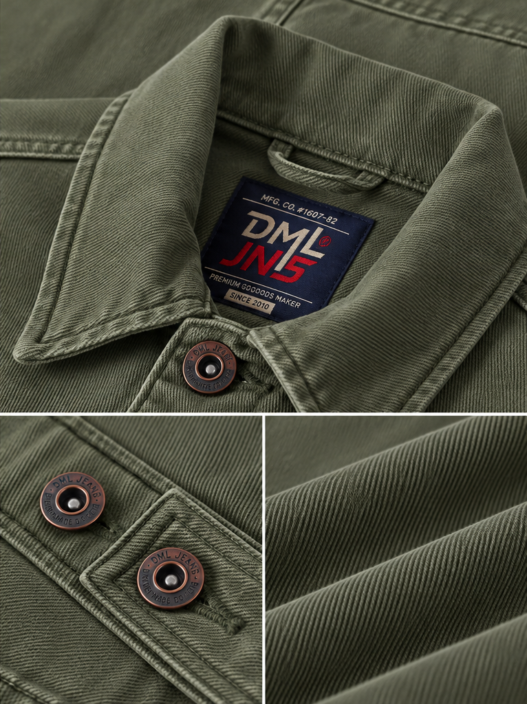 Pendle Trucker-Jacke in Moss