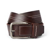 Ford mens leather belt - Dark Brown