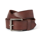 Bronson mens leather belt - aged Brown