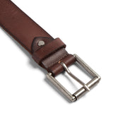 Bronson mens leather belt - aged Brown