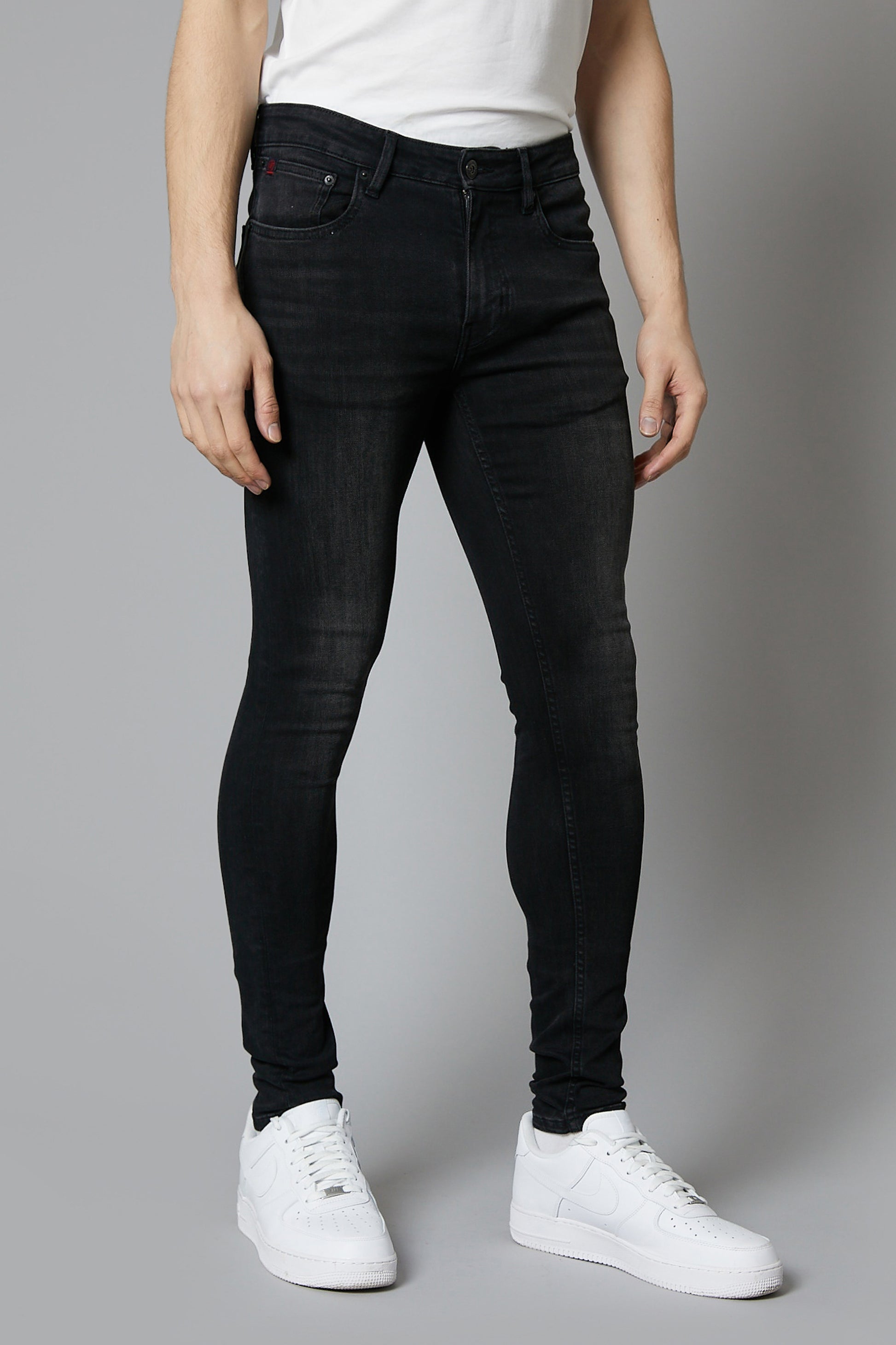 DML Jeans Colorado Super Skinny Fit Jeans In washed Black