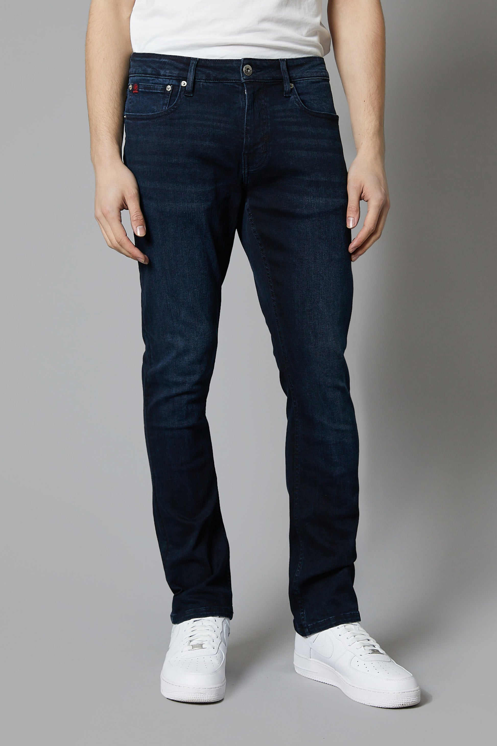 DML Jeans Alaska mens Ink Blue straight leg denim jeans front view