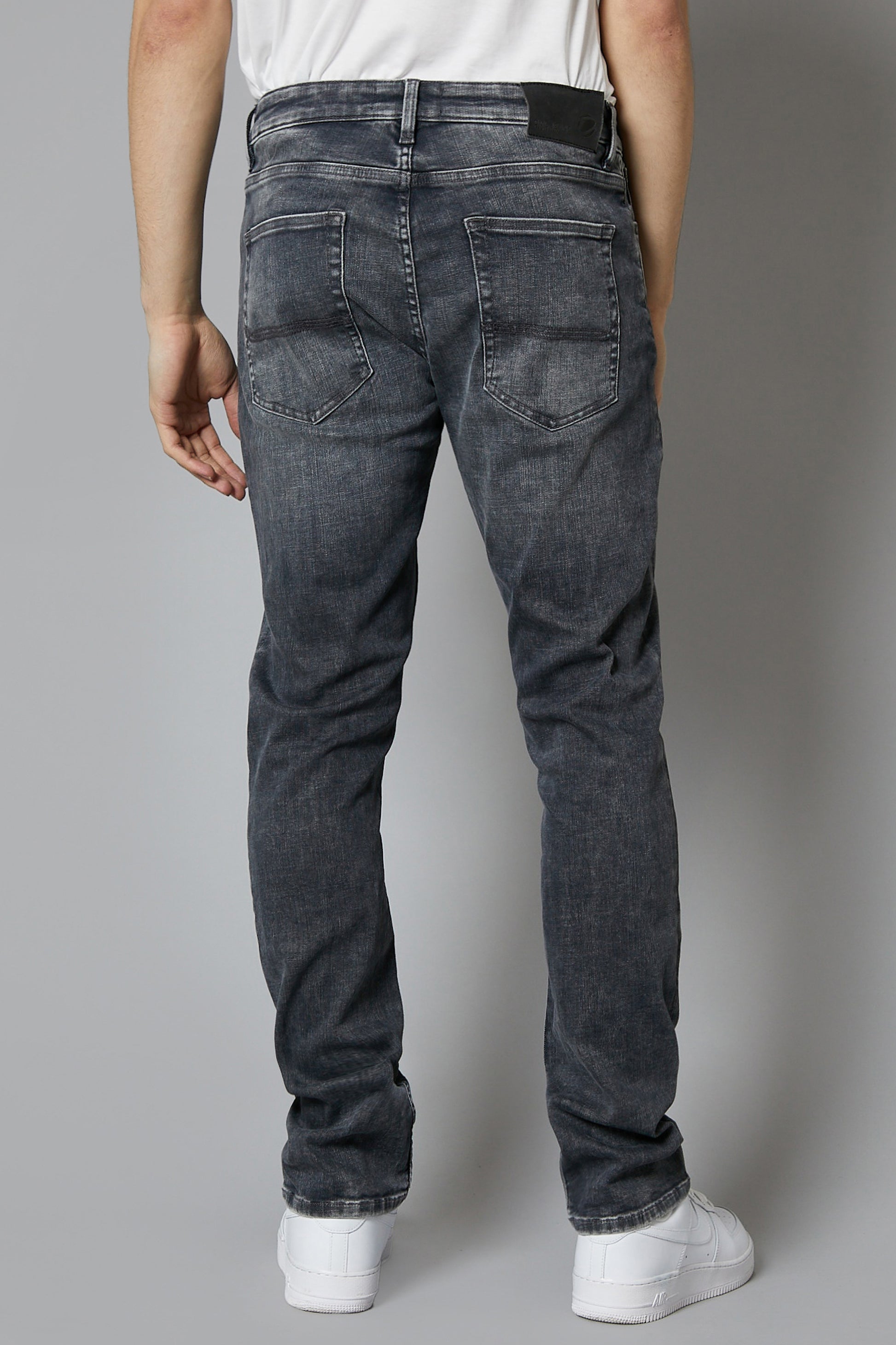 DML Jeans Alaska mens black straight leg denim jeans back view