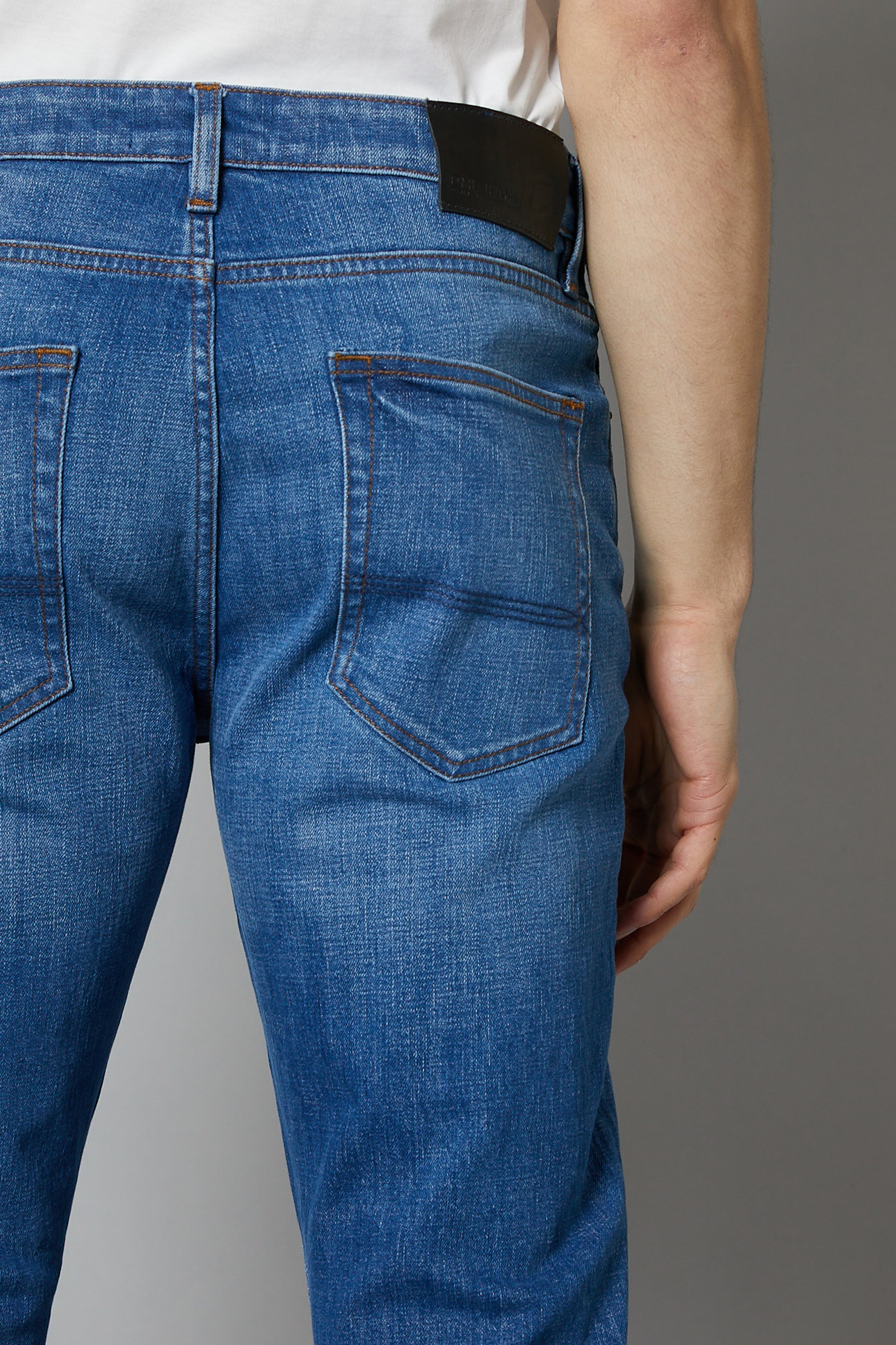 DML Jeans Alaska mens mid Blue straight leg denim jeans