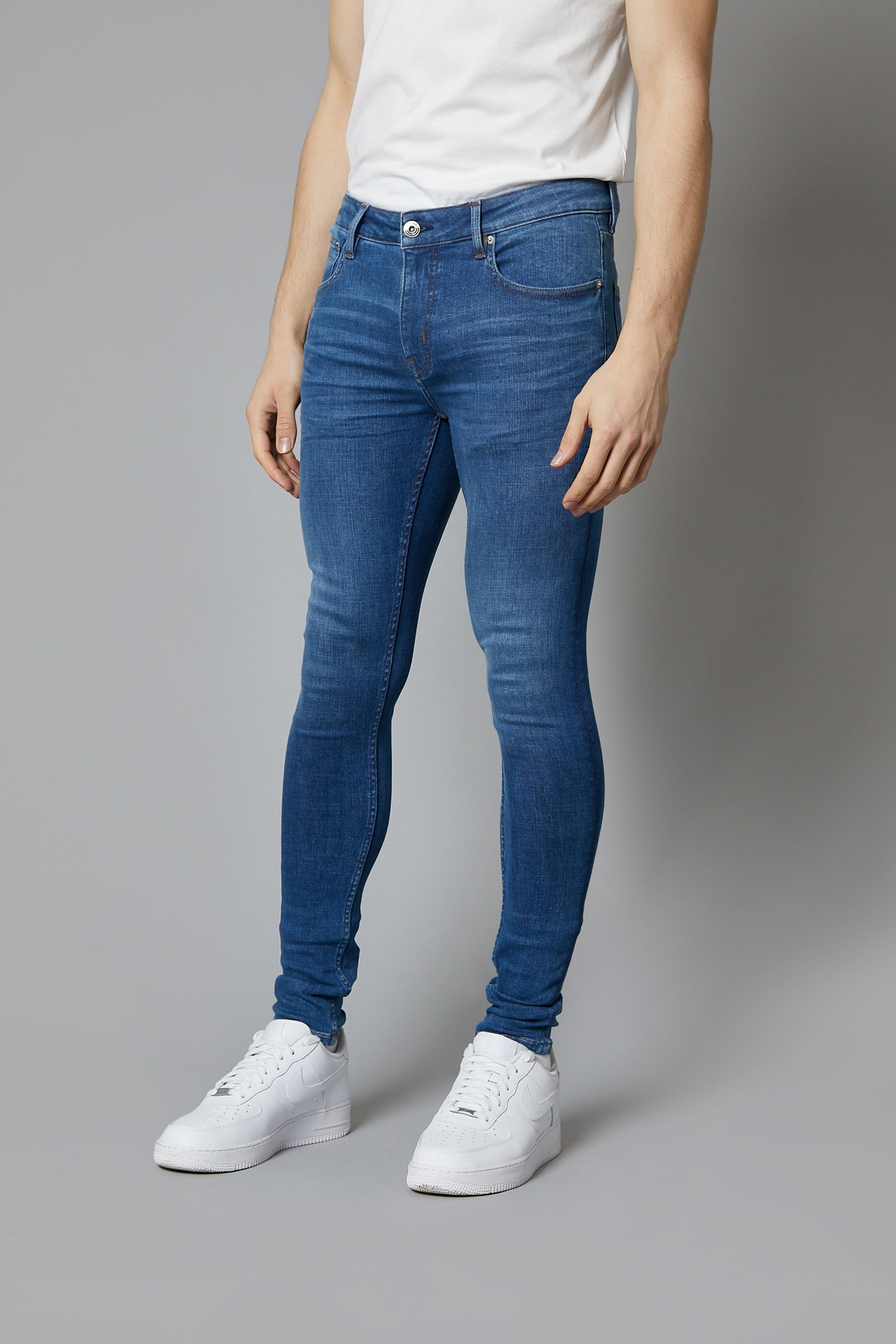 COLORADO Super Skinny Fit Jeans In Mid Blue