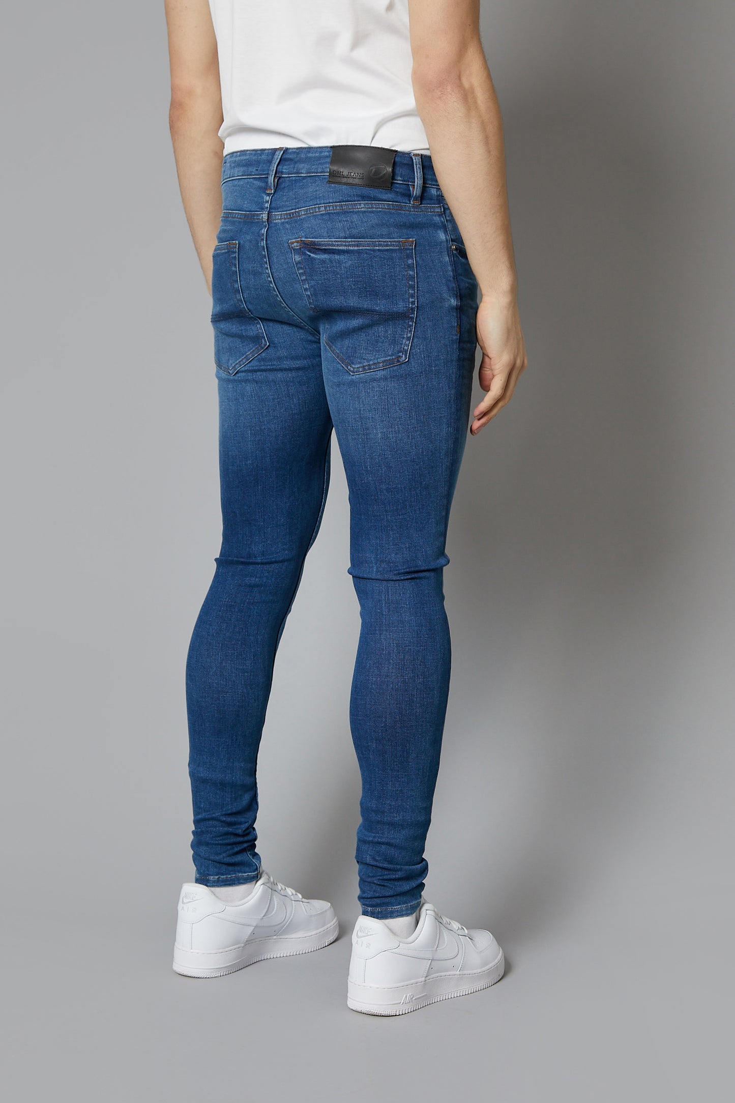 DML Jeans Colorado Super Skinny Fit Jeans In mid Blue