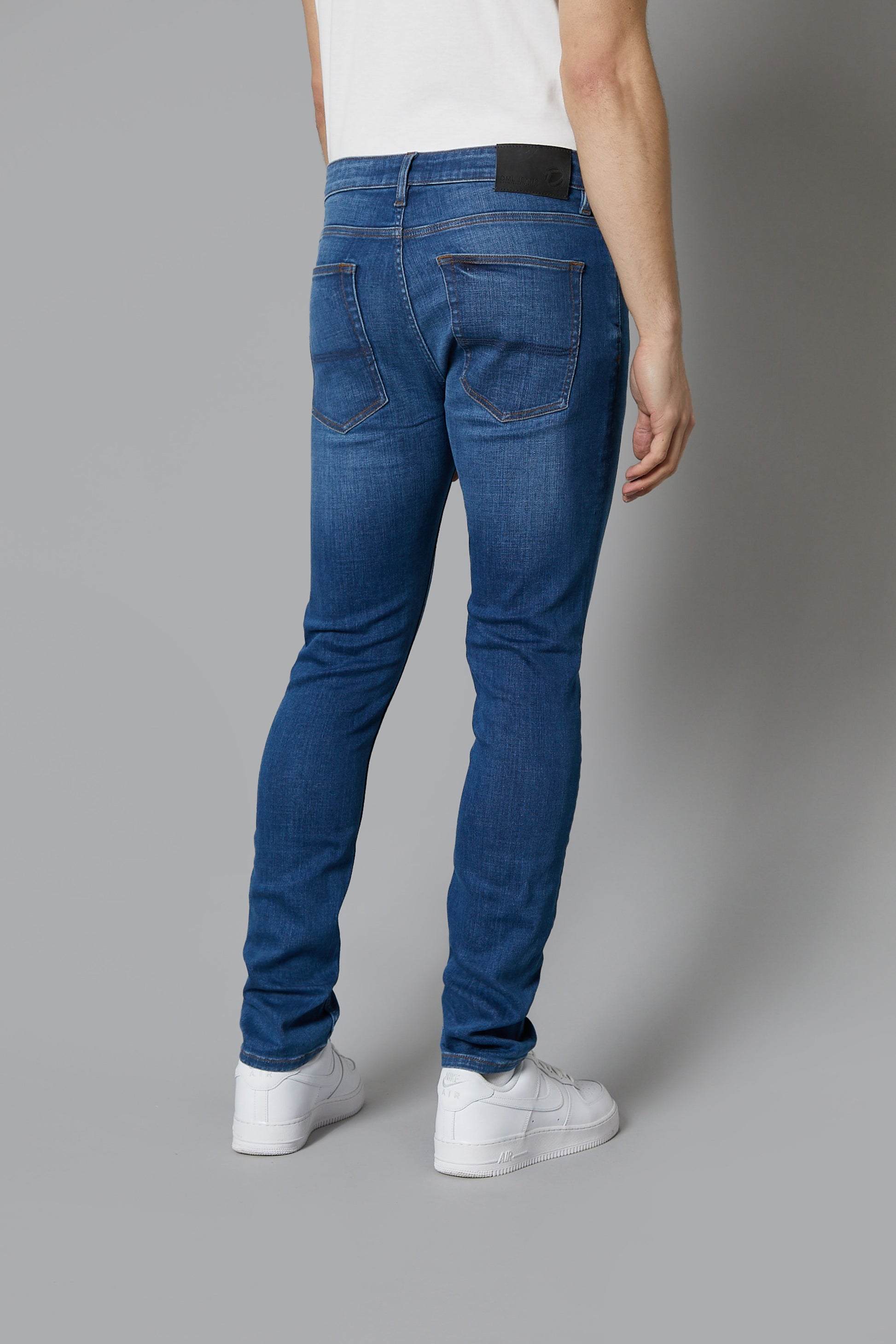Dakota Slim Fit Jeans In Mid Blue - DML Jeans 