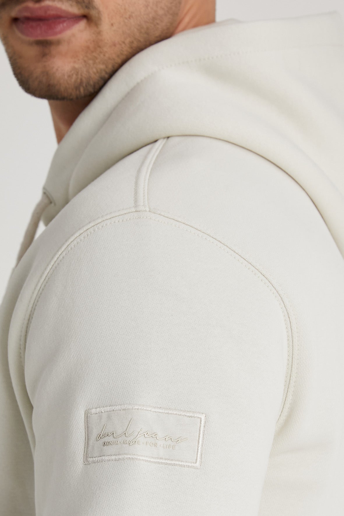 ALDO premium brushback fleece hoodie in DOVE - DML Jeans 