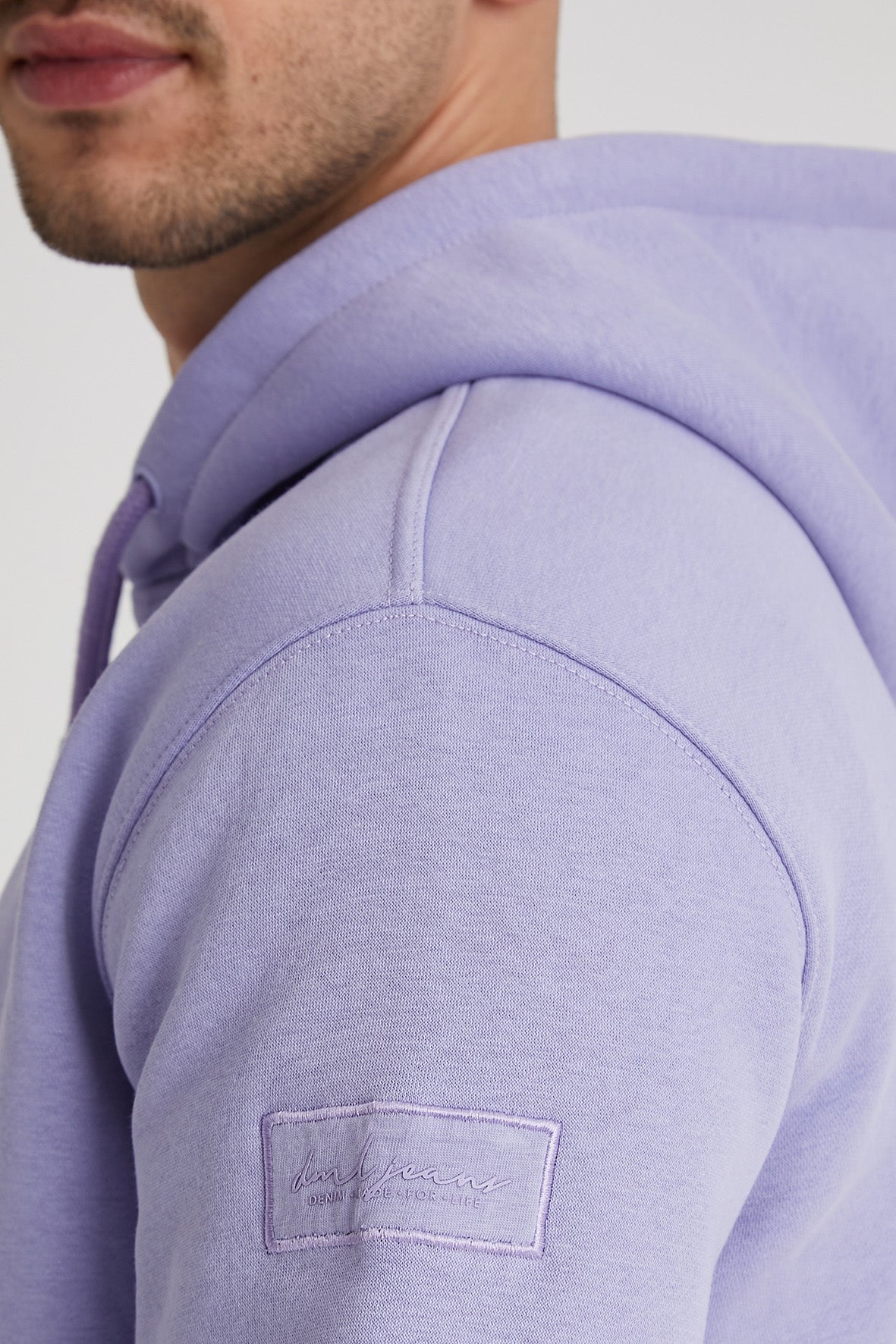 ALDO premium brushback fleece hoodie in AMETHYST - DML Jeans 