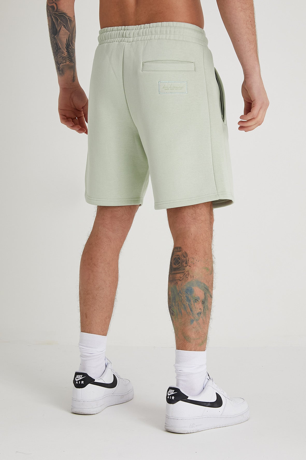 BANKS premium brushback fleece shorts in ARTICHOKE - DML Jeans 