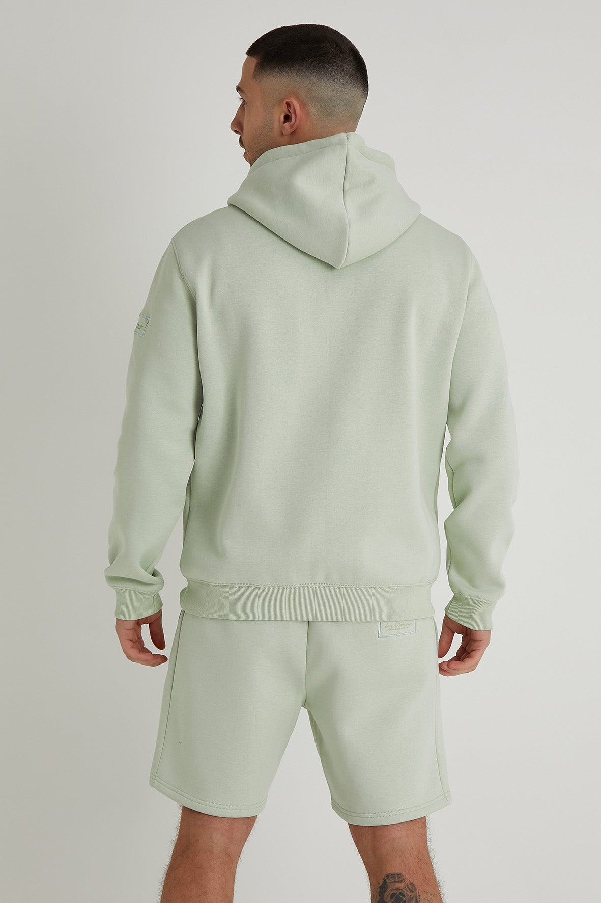 ALDO premium brushback fleece hoodie in ARTICHOKE - DML Jeans 