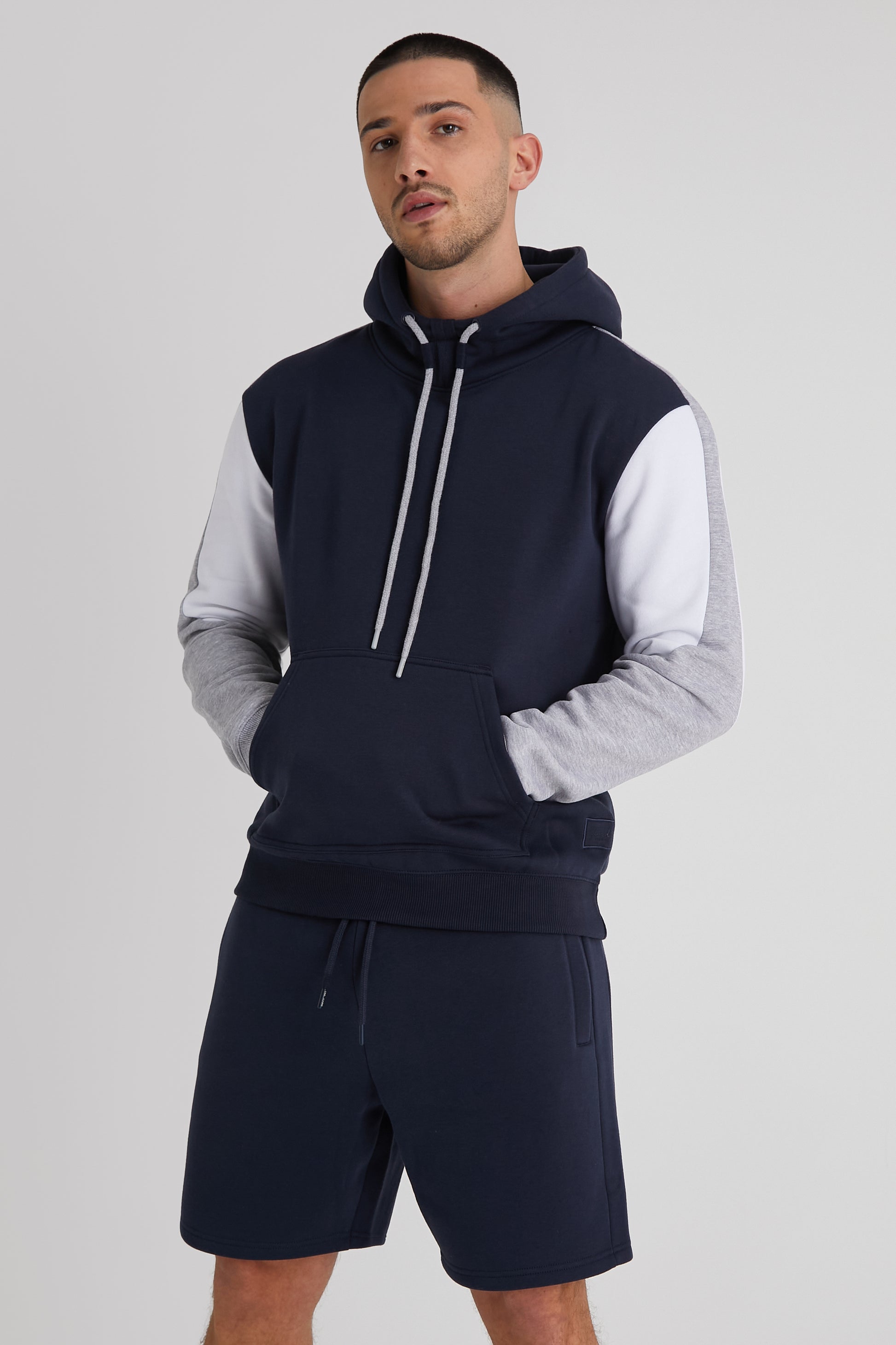 PARK premium cut & sew fleece hoodie in NAVY - DML Jeans 