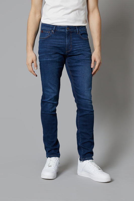 DML Jeans Florida Tapered Fit Jeans In Dark Blue