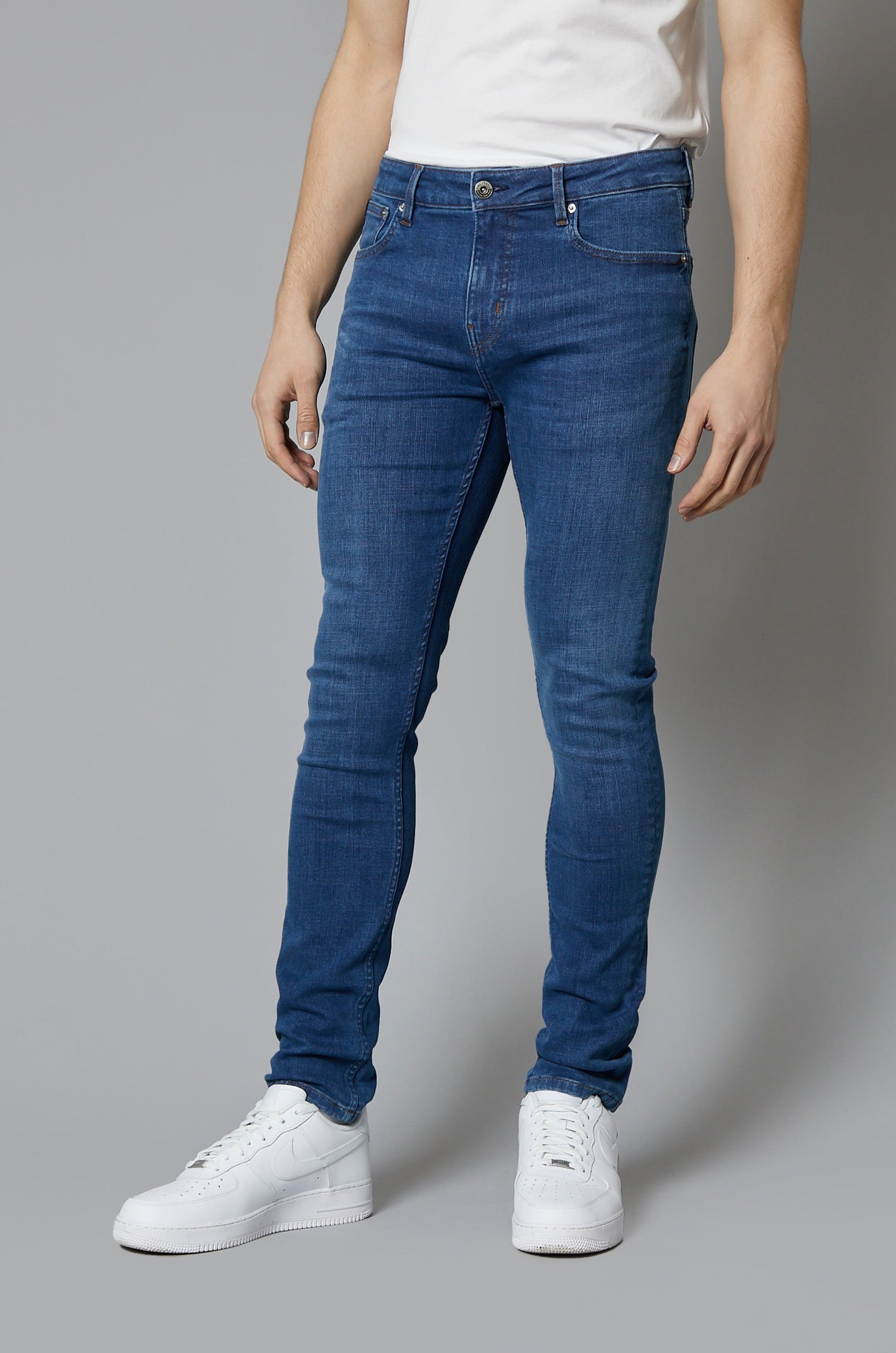 DML Jeans Nevada Skinny Fit Jeans In mid Blue