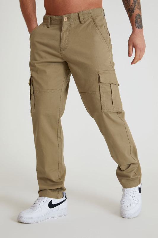 NIGHTHAWK Cargo pant in premium cotton twill - HARVEST GOLD - DML Jeans 