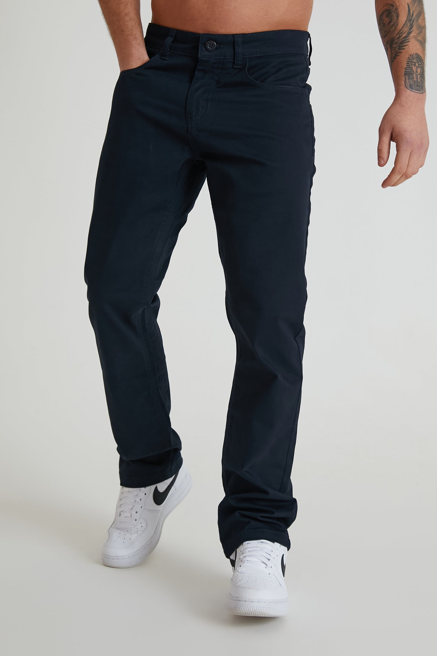 HAWKINS 5 pocket chino pant in premium cotton twill - NAVY - DML Jeans 