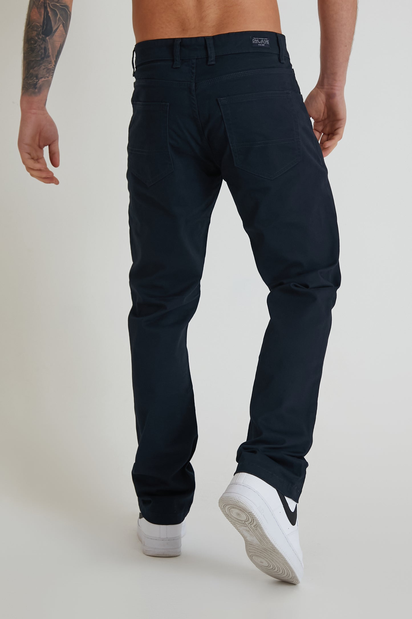 HAWKINS 5 pocket chino pant in premium cotton twill - NAVY - DML Jeans 
