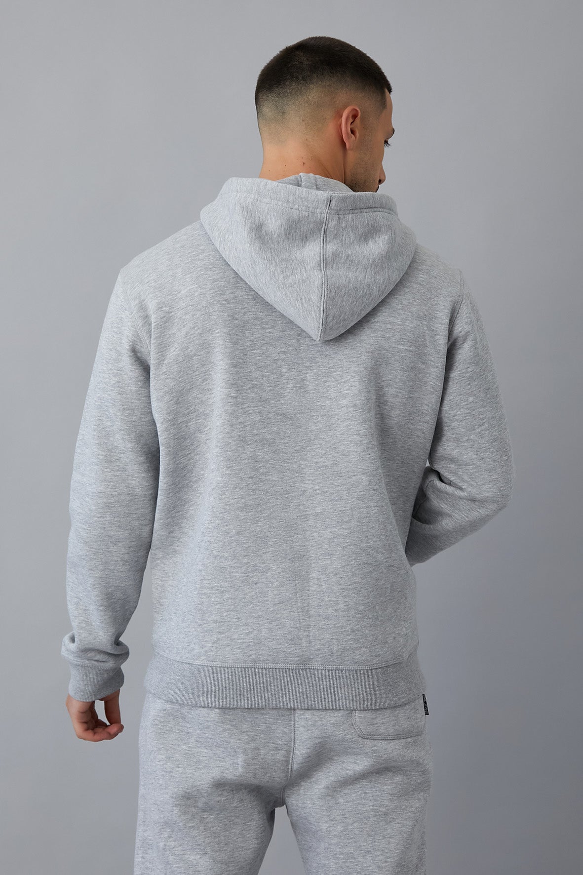 BELMONT pullover hoodie in Grey Melange - DML Jeans 
