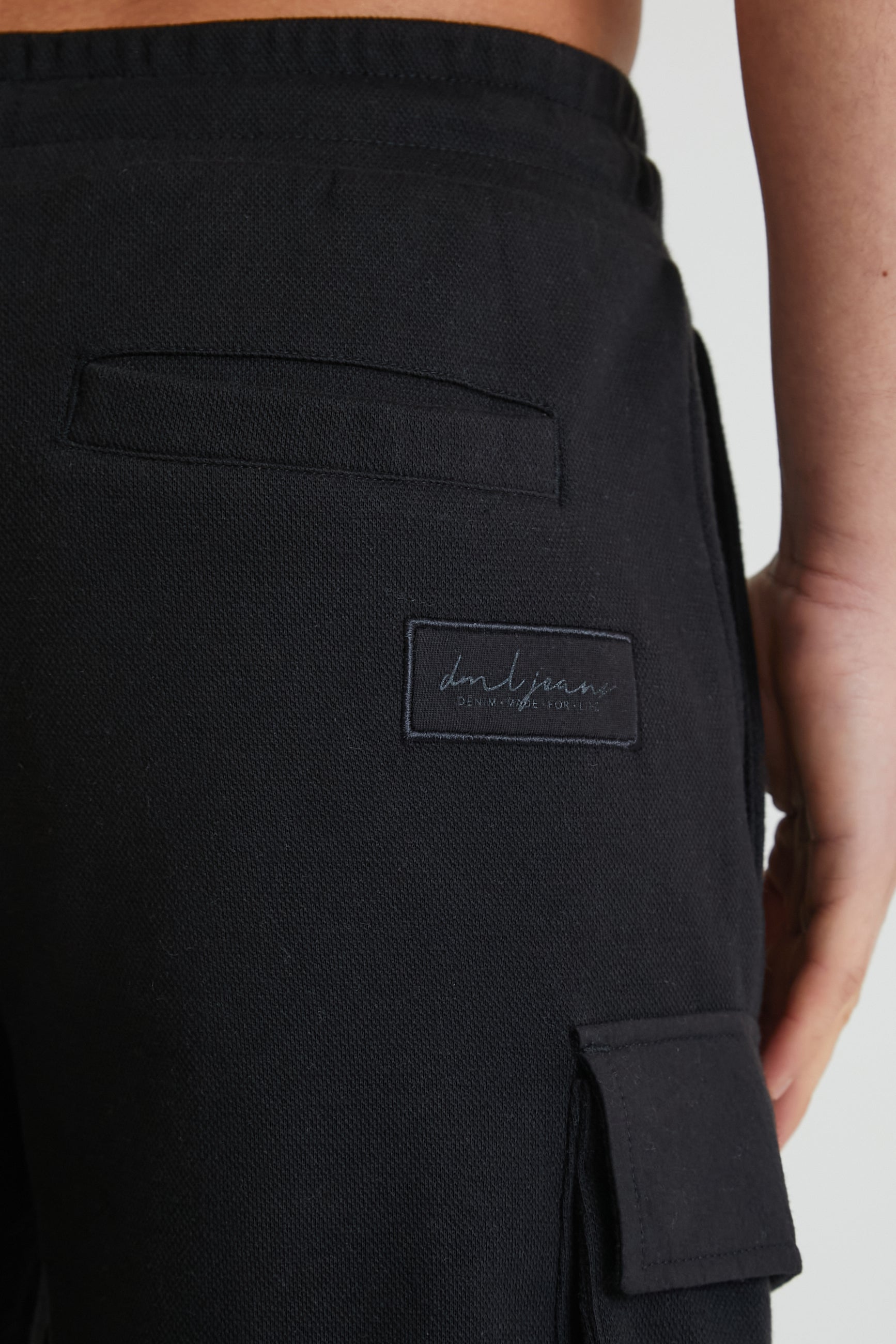 PRIUS Premium pique cargo shorts BLACK - DML Jeans 