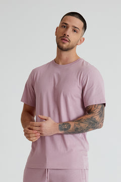 ASTON crew neck t-shirt in MAUVE HAZE - DML Jeans 