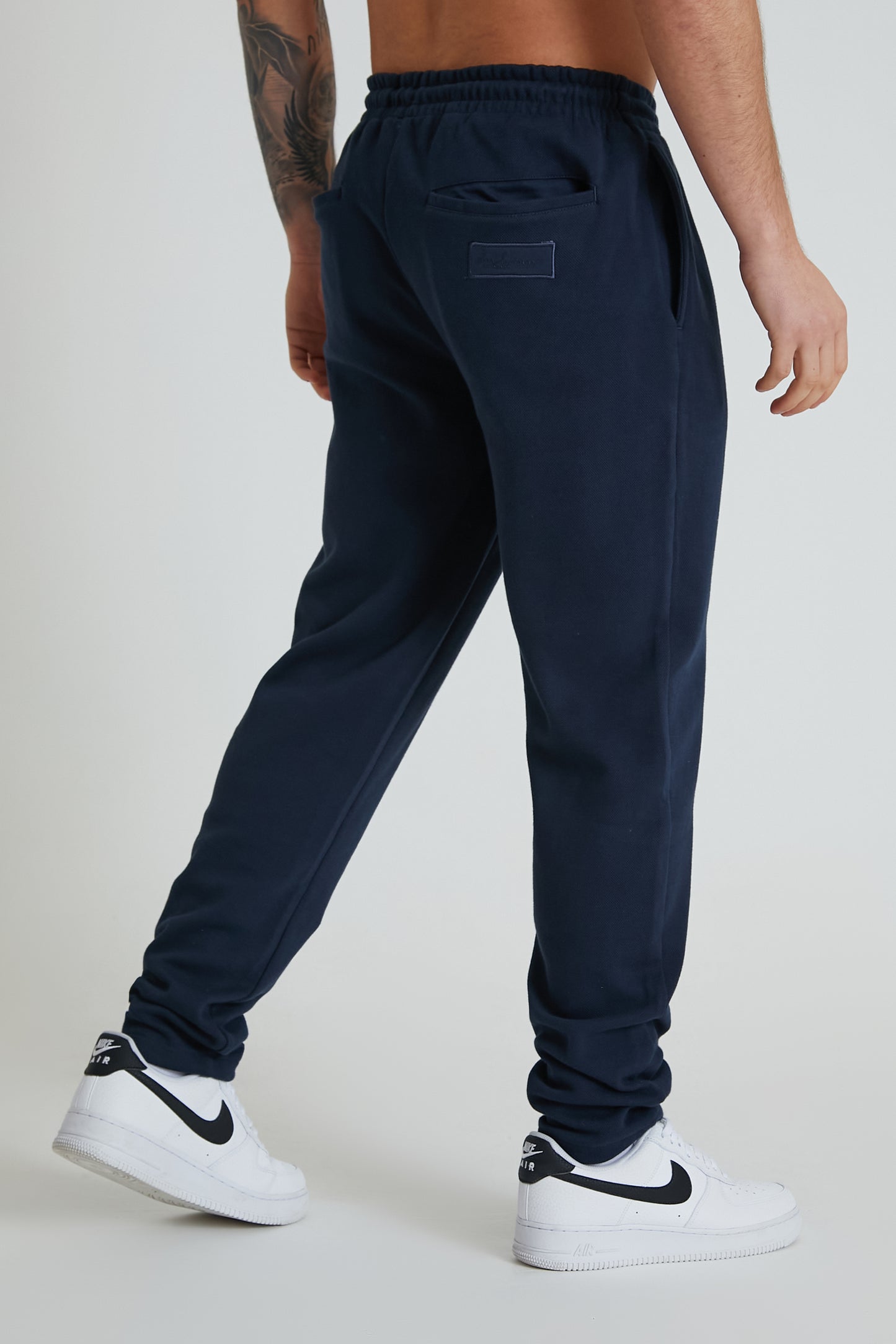ATLAS premium pique drawstring trouser in NAVY - DML Jeans 