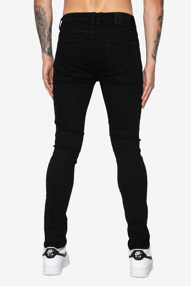 Striker Skinny Flxtreme Jeans In Black - DML Jeans 